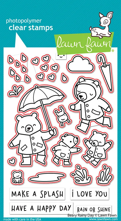 LAWN FAWN: Beary Rainy Day | Lawn Cuts Die