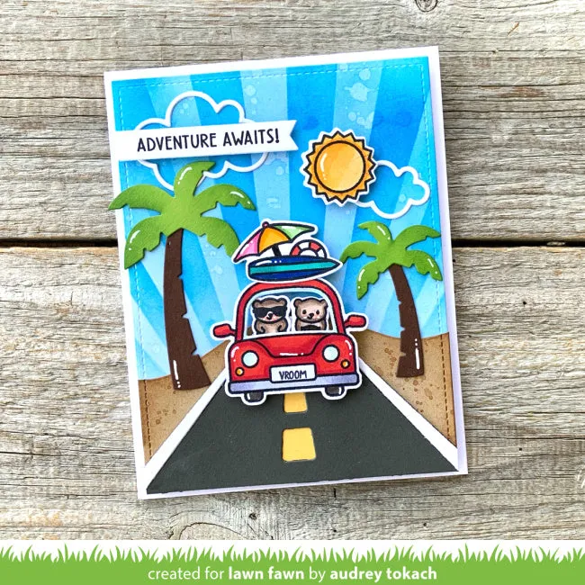 LAWN FAWN: Car Critters | Road Trip Add On | Lawn Cuts Die