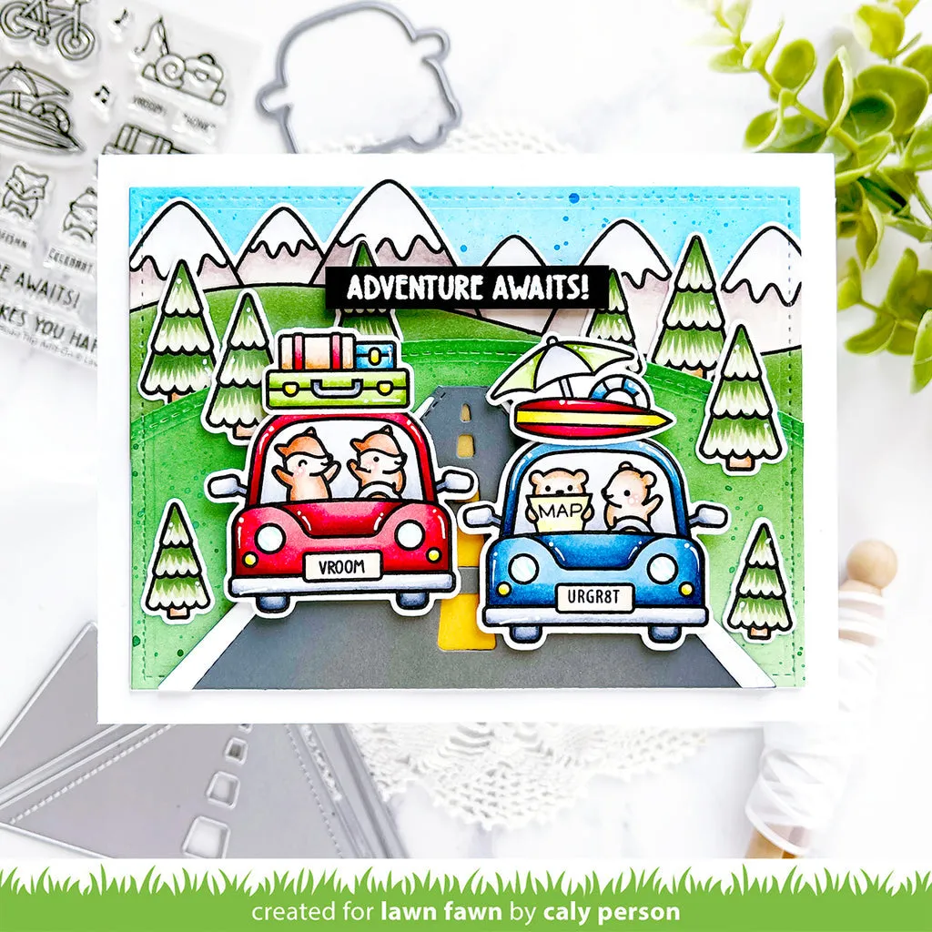 LAWN FAWN: Car Critters | Road Trip Add On | Lawn Cuts Die