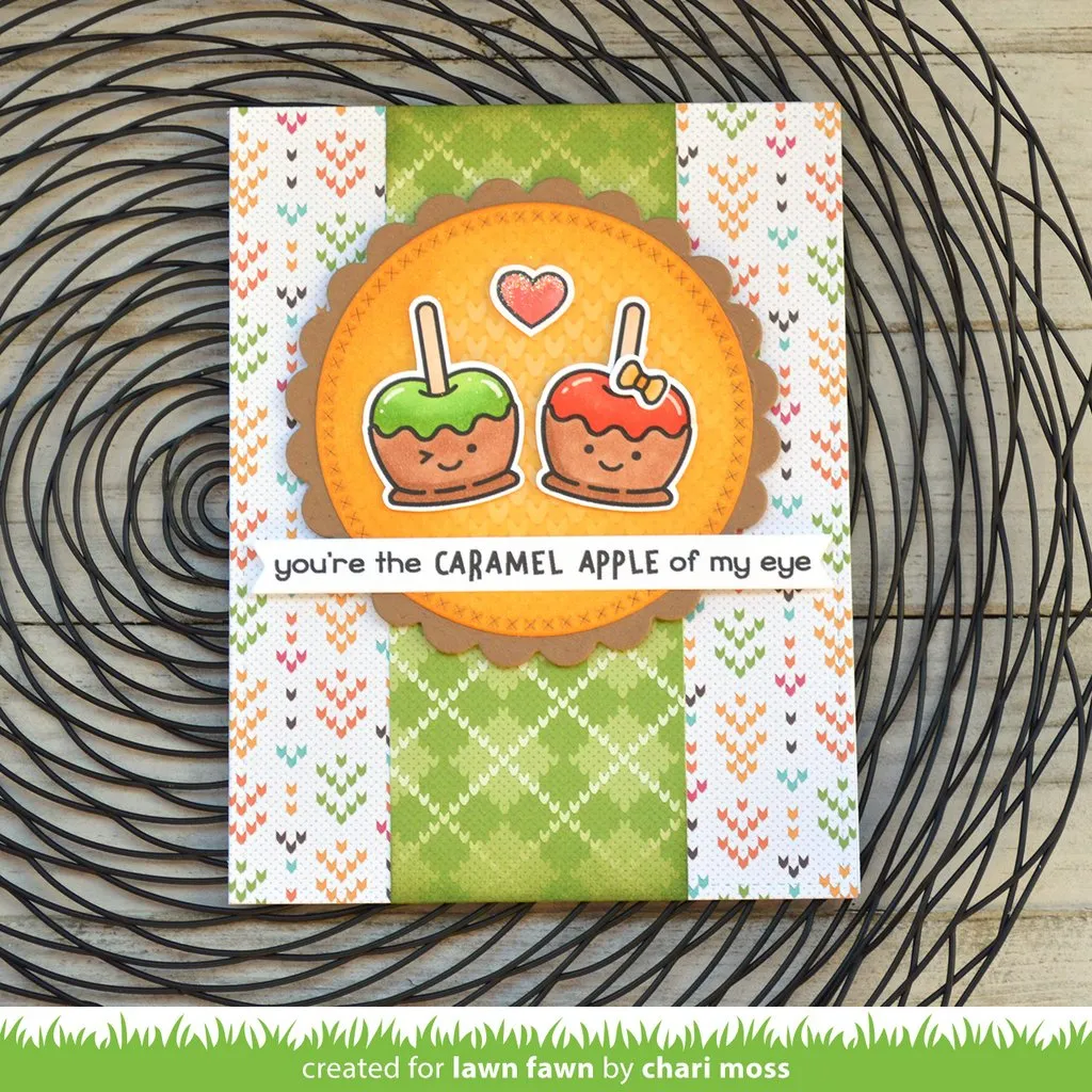 LAWN FAWN: Caramel Apple Lawn Cuts Die