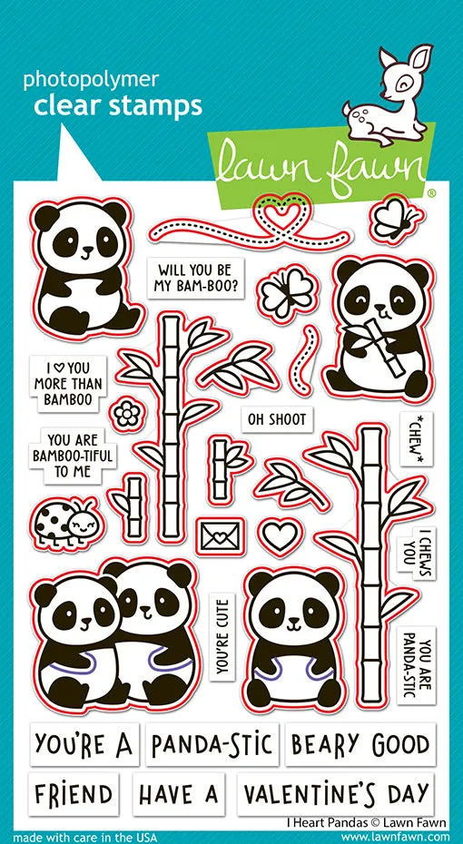 LAWN FAWN: I Heart Pandas | Lawn Cuts Die