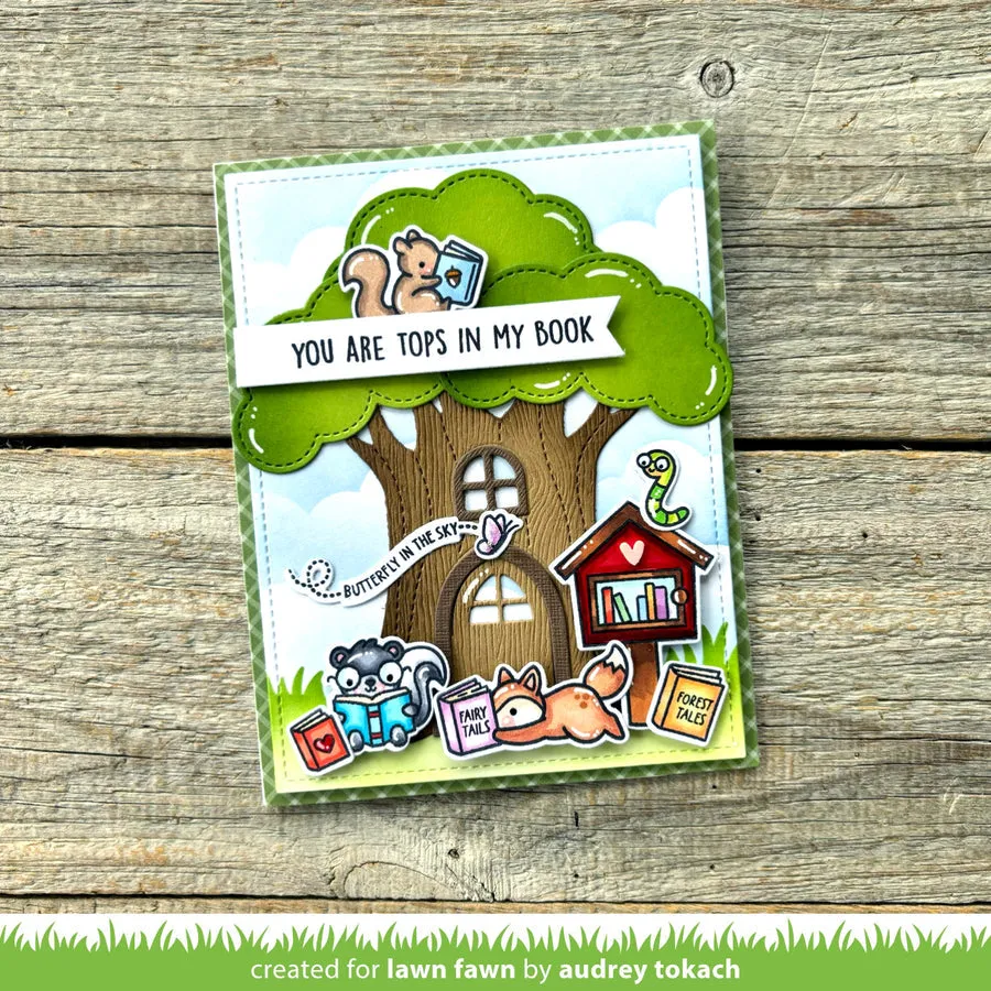 LAWN FAWN: Little Woodland Library | Lawn Cuts Die