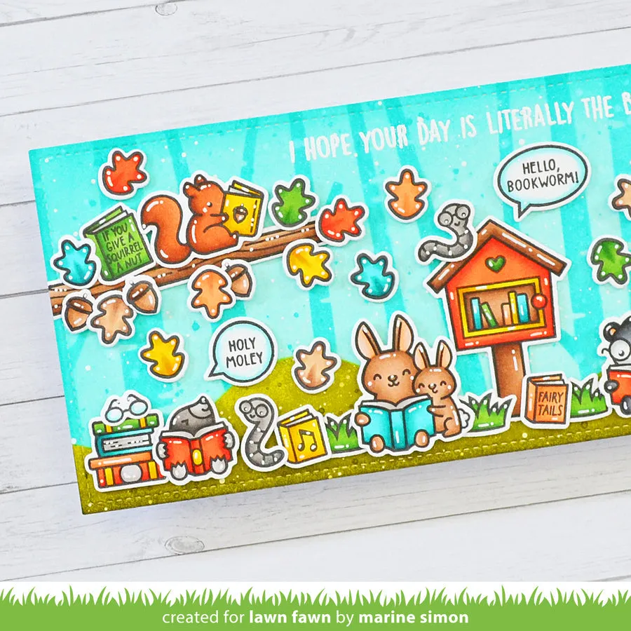 LAWN FAWN: Little Woodland Library | Lawn Cuts Die
