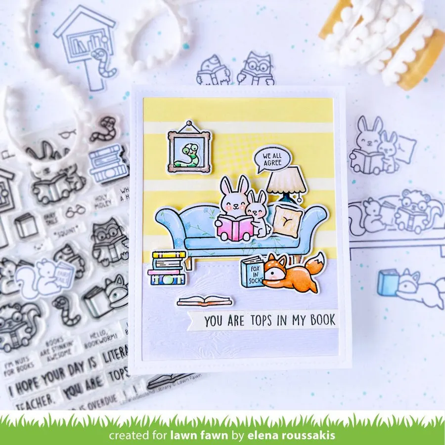 LAWN FAWN: Little Woodland Library | Lawn Cuts Die