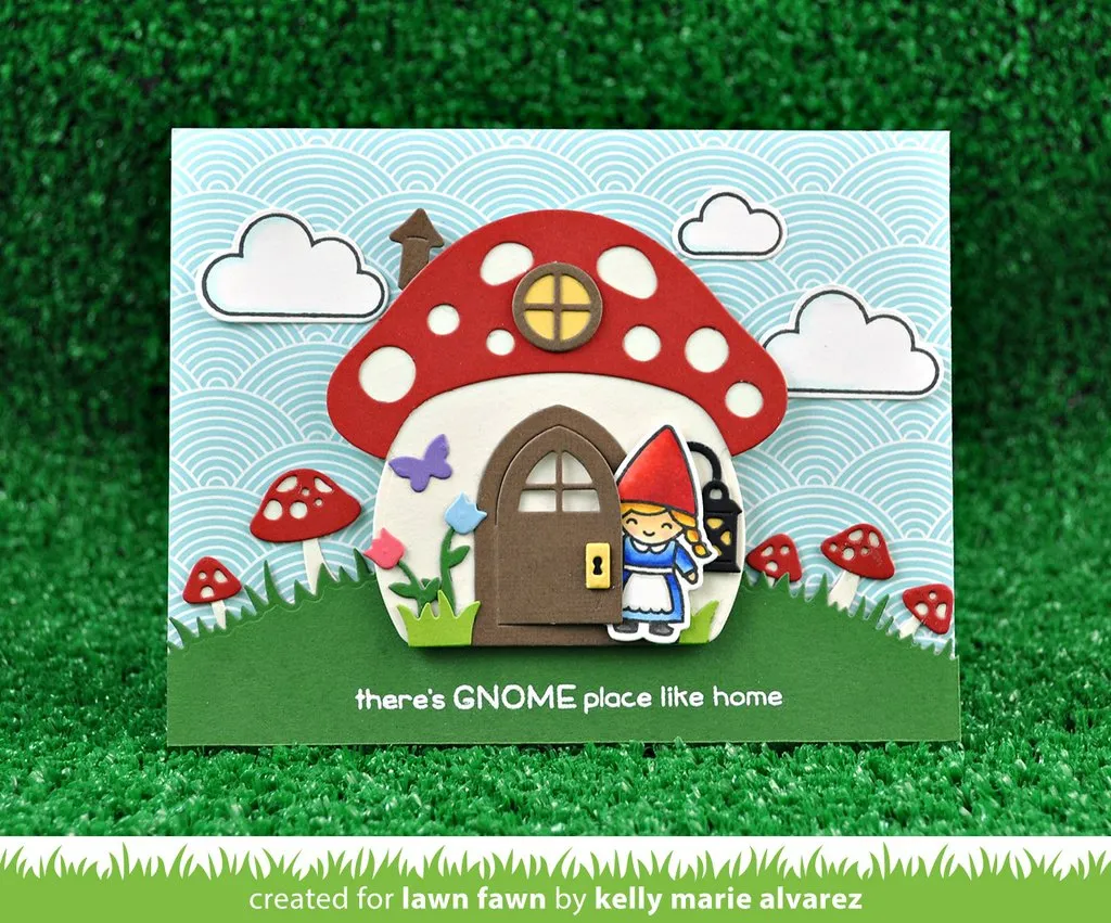 LAWN FAWN: Mushroom Border Lawn Cuts Die