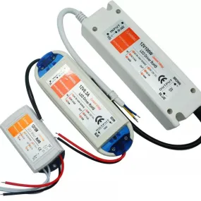 LED Drivers For LED Strip Lights LED Bulbs and LED Fixtures (5 PACK) - 12V - 18W 28W 48W 72W 100W -  90V-240V