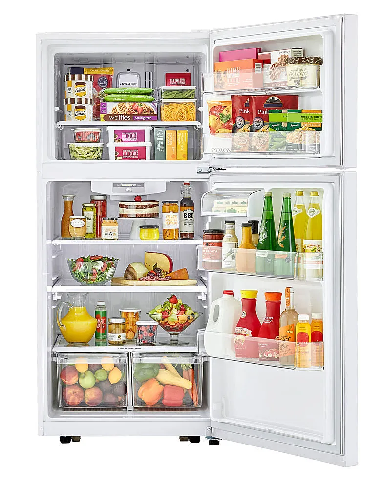 LG - 20.2 Cu. Ft. Top-Freezer Refrigerator - White LTCS20020W