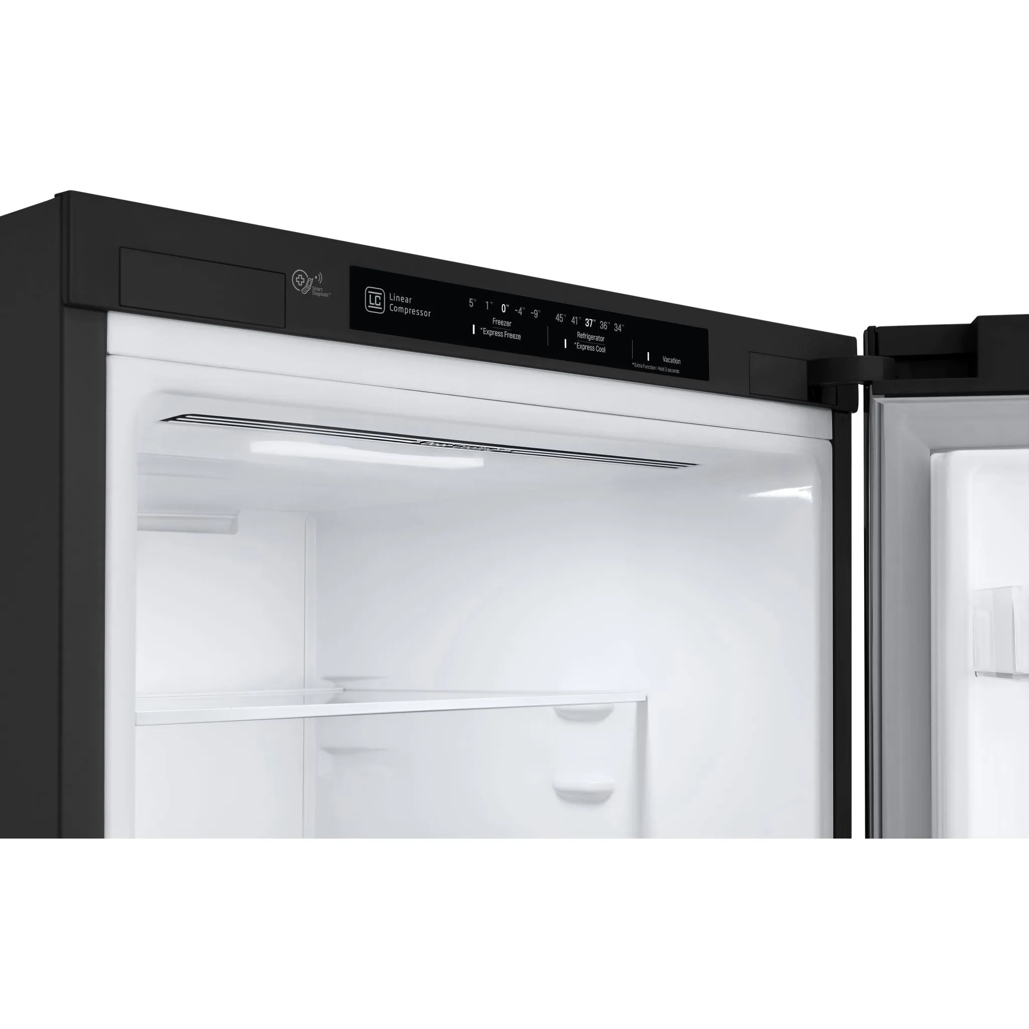 LG Bottom Mount Fridge (LBNC12241P) - Black Stainless