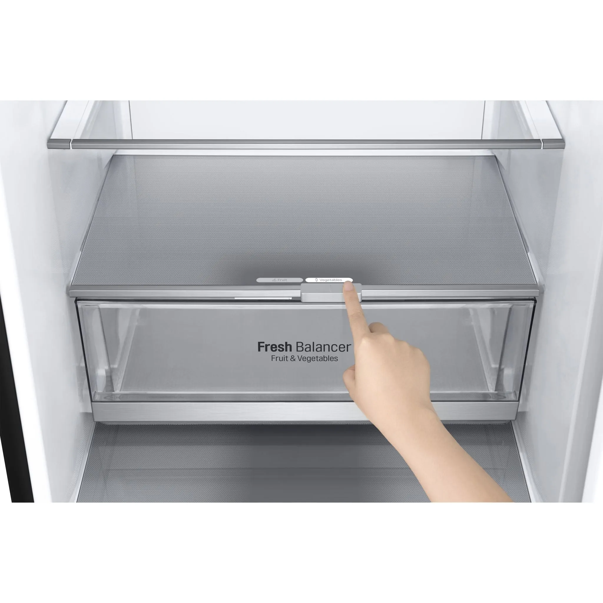 LG Bottom Mount Fridge (LBNC12241P) - Black Stainless