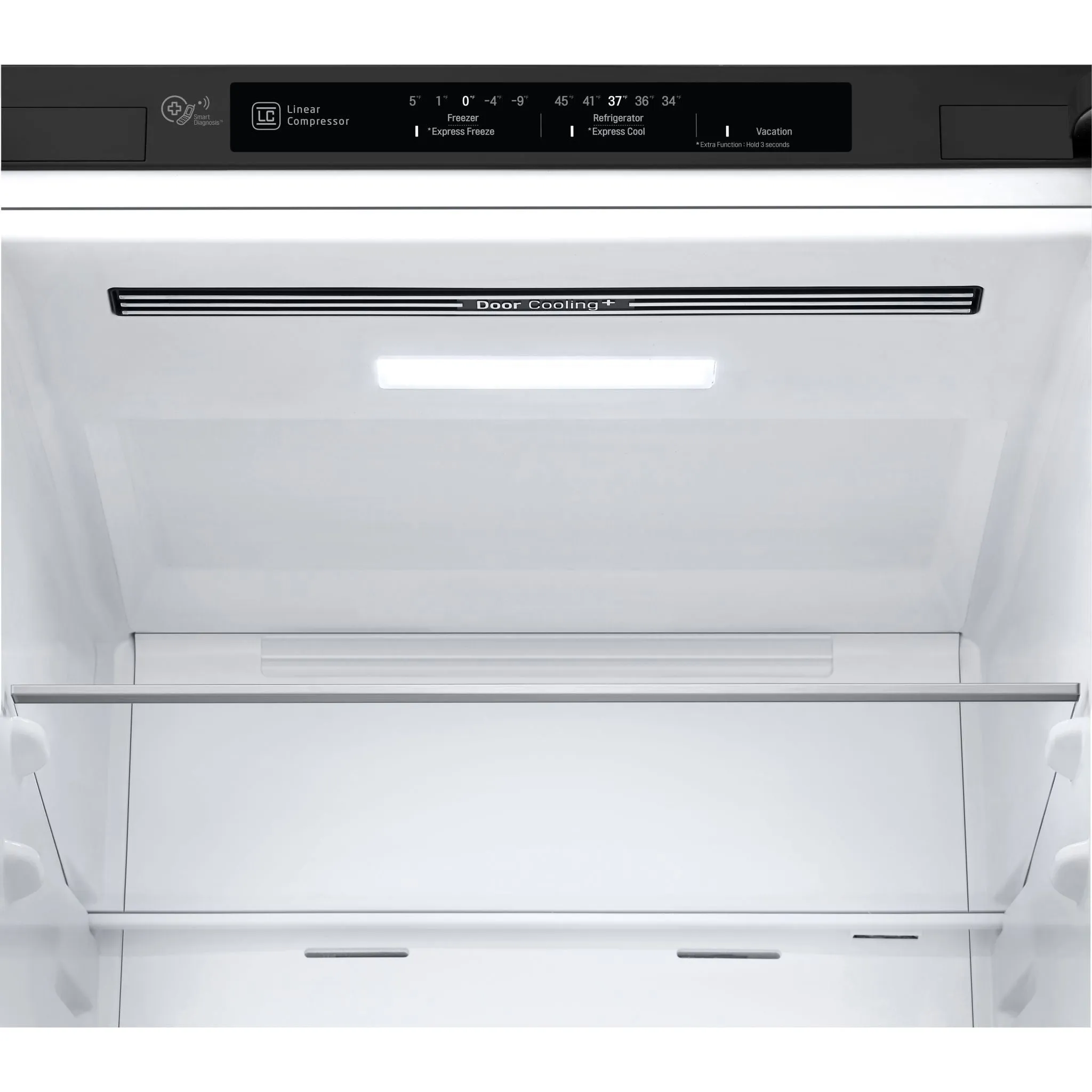 LG Bottom Mount Fridge (LBNC12241P) - Black Stainless