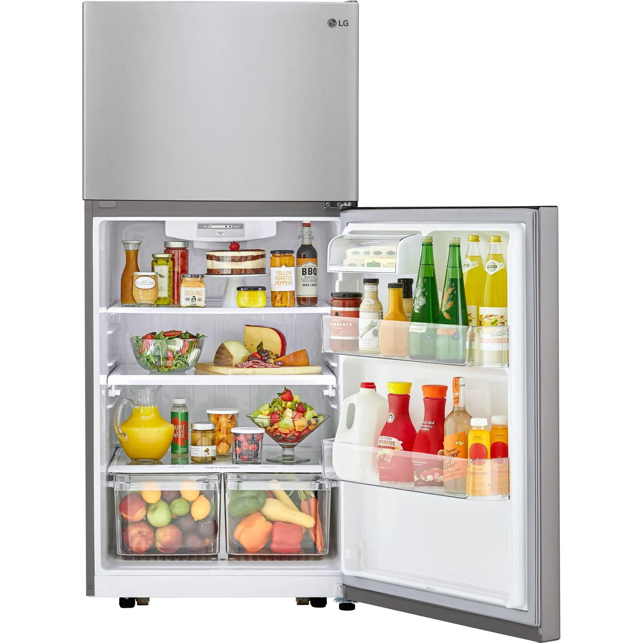 LG Top Mount Fridge (LTCS20020S) - Stainless Steel