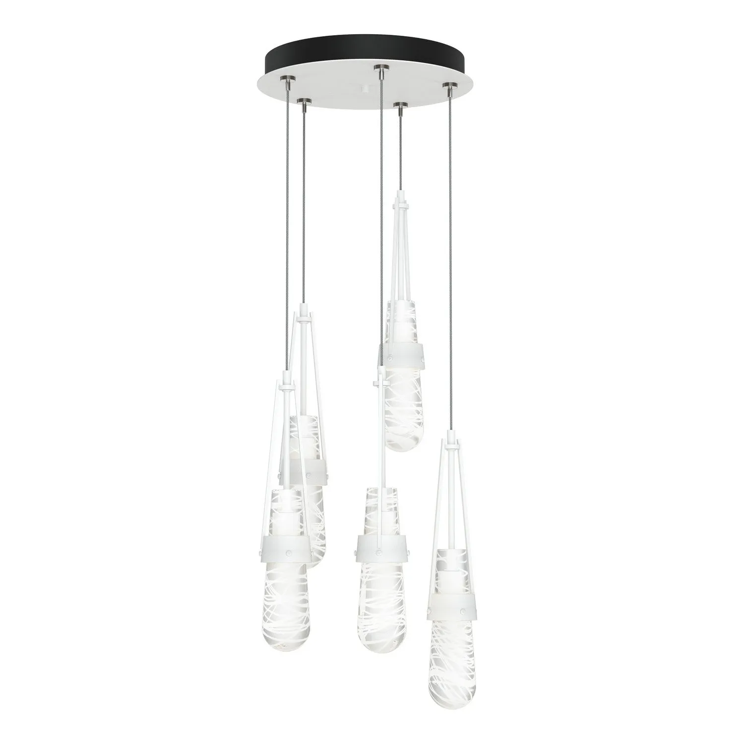 Link 5-Light Blown Glass Pendant