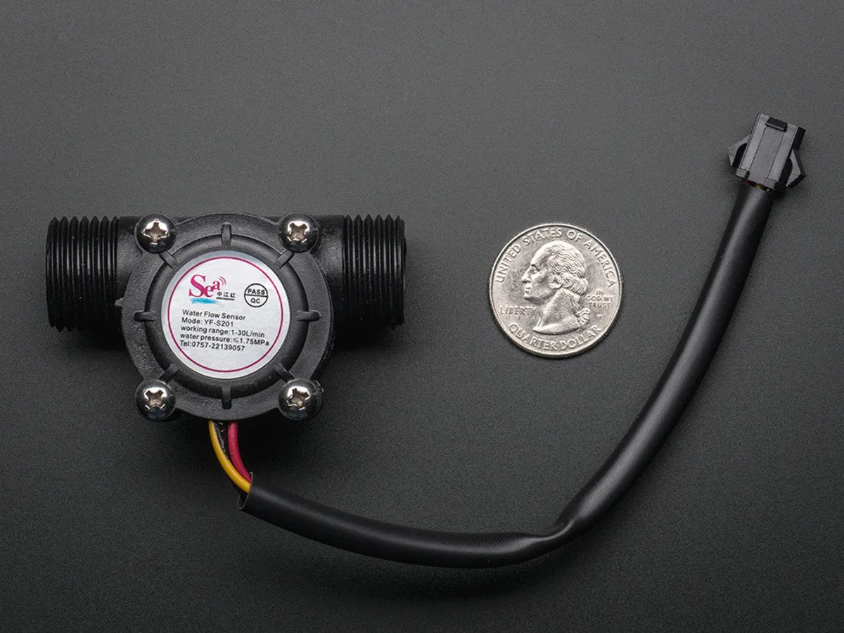 Liquid Flow Meter -  Plastic 1/2" NPS Threaded