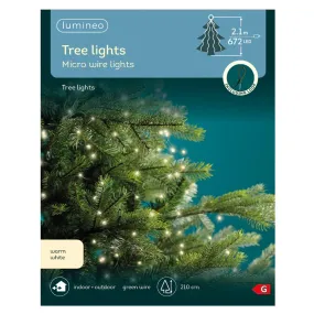 Lumineo 672 Warm White Micro LED Tree Lights (2.1m)