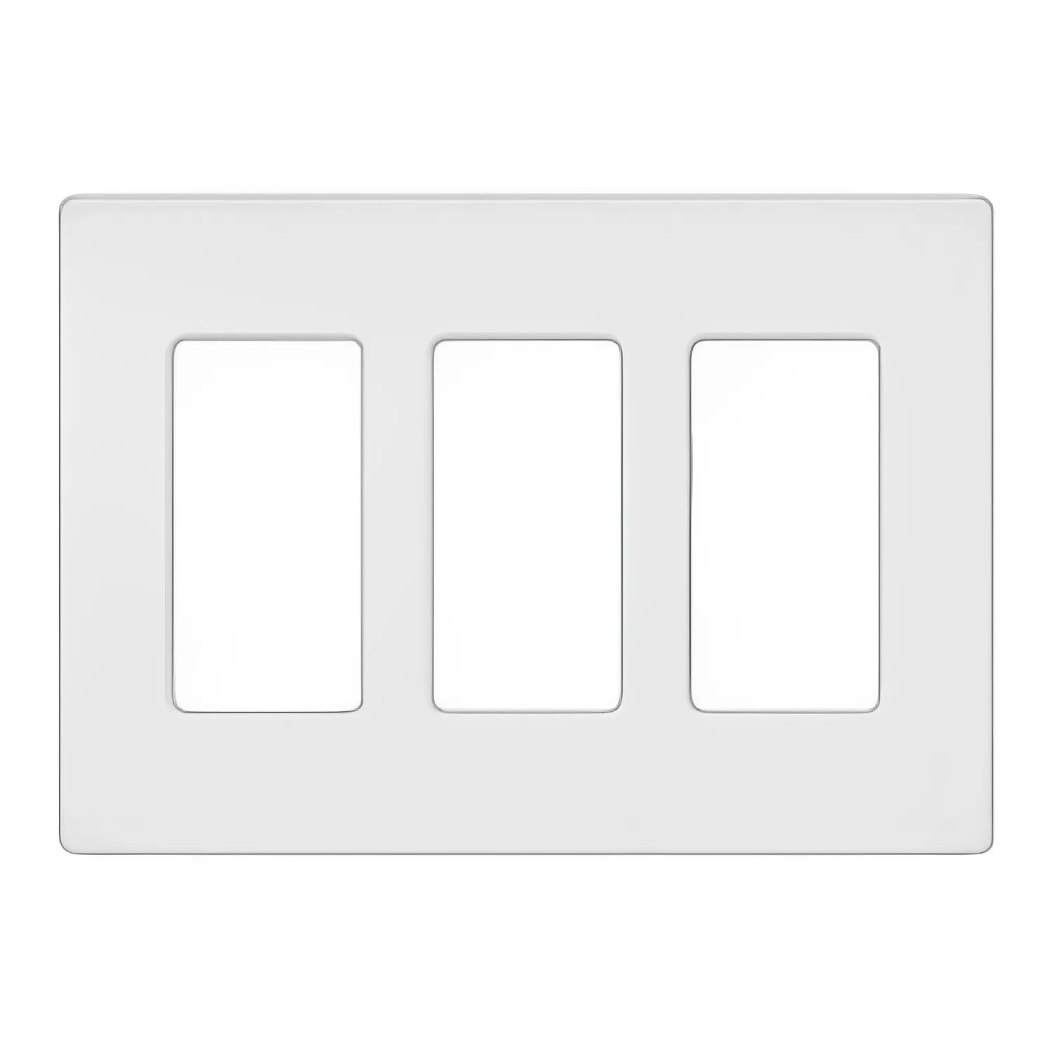 Lutron Claro 3-Gang Wallplate, Designer Style, Gloss Finish