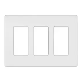 Lutron Claro 3-Gang Wallplate, Designer Style, Gloss Finish