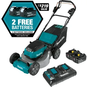 Makita XML08PT1 Brushless Commercial Lawn Mower Kit, Battery Included, 5 Ah, 18 V, Lithium-Ion, 21 in W Cutting :EA: QUANTITY: 1