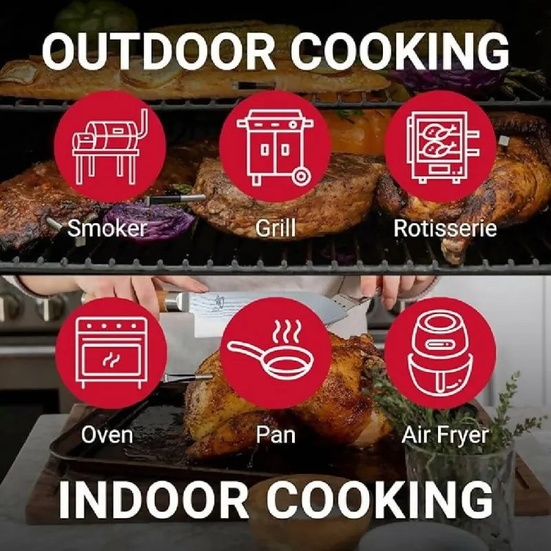 MEATER Plus | 50m Long Range Smart Wireless Meat Thermometer for The Oven Grill Kitchen BBQ Smoker Rotisserie with Bluetooth and WiFi Digital Connectivity