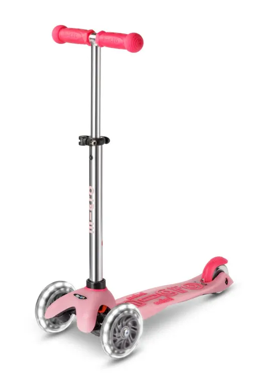 Micro Mini Glow Plus LED Frosty Pink Scooter