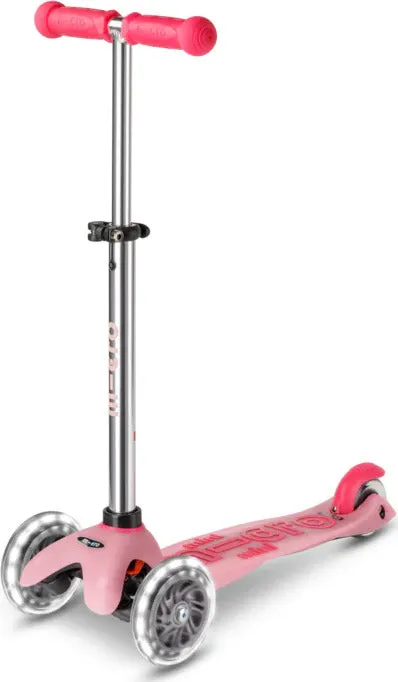 Micro Mini Glow Plus LED Frosty Pink Scooter
