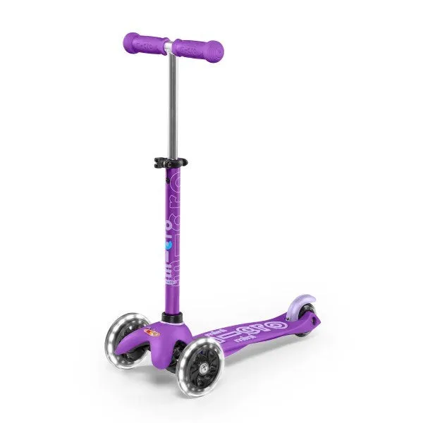 Mini Micro Deluxe LED 3 Wheel Scooter - Purple