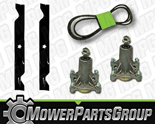 MowerPartsGroup D139 Ariens 46" Deck Rebuild Kit Replaces Spindles 21546238 Blades 21546611 Belt