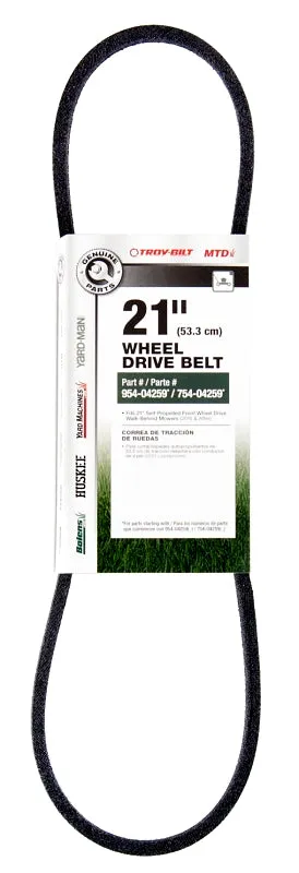 MTD 490-501-M004 Drive Belt, 33.65 in L, 3/8 in W :EA: QUANTITY: 1