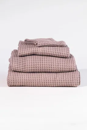 Neunest Waffle Cotton – Modal Towel Set – Warm Gray