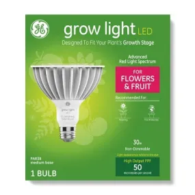 New - GE PAR38 Grow Light with Advanced Red Spectrum Flowers & Fruits LED Light Bulb Clear