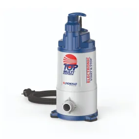 Pedrollo Top Multi-Evotech 3 0.55kW Submersible/Dry Multistage High Head Automatic Pressure Pump with In-Built Pressure Manager (Max 80LPM/400kPA)
