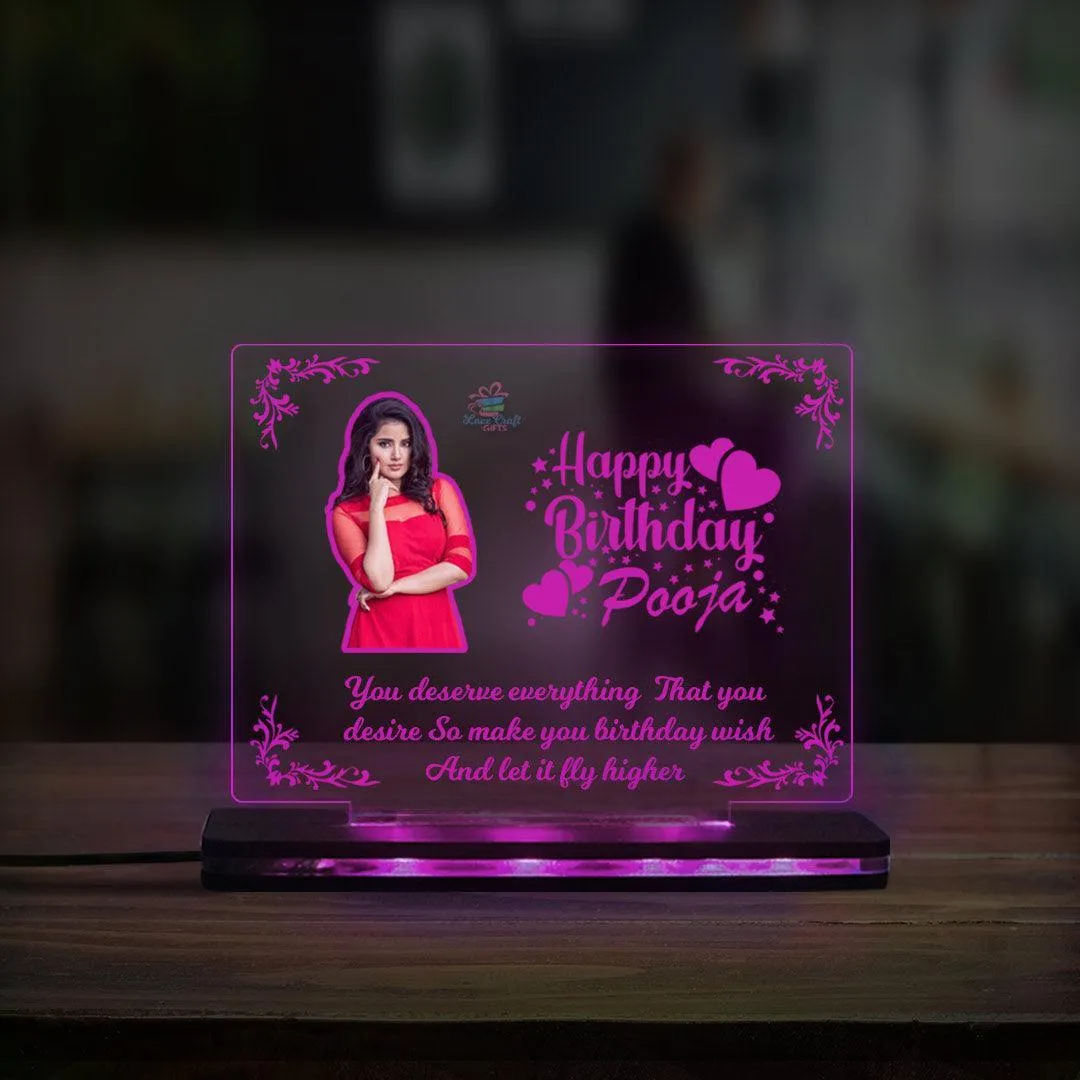 Personalized Acrylic Multi-Led Table Lamp