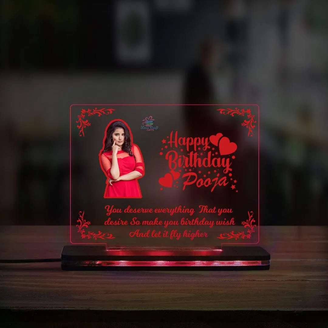 Personalized Acrylic Multi-Led Table Lamp