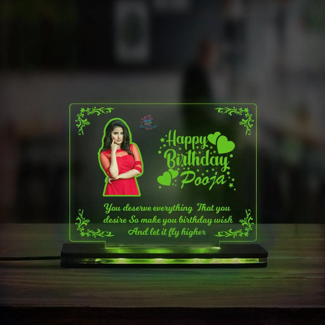 Personalized Acrylic Multi-Led Table Lamp
