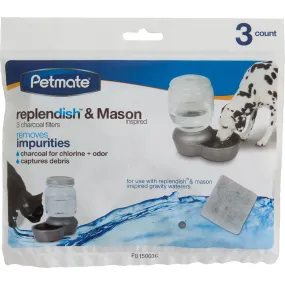 Petmate Replendish & Mason Charcoal Replacement Filters - 3 Pack