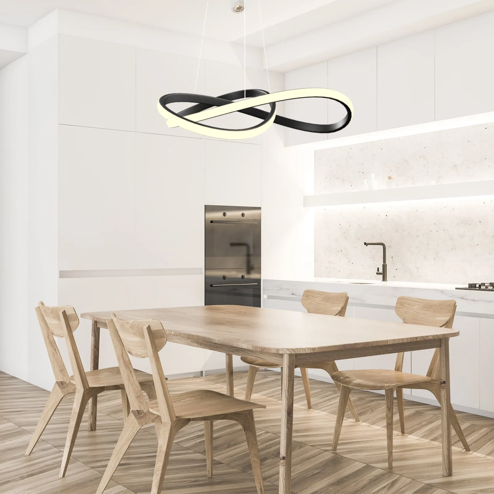 PHIX Modern LED Pendant Light Fixture Dimmable with Color Temperature Selectable