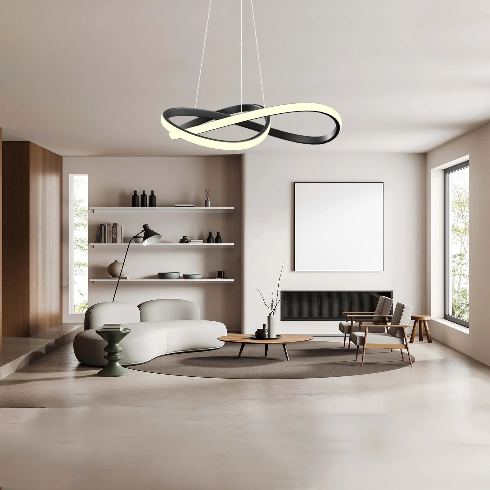 PHIX Modern LED Pendant Light Fixture Dimmable with Color Temperature Selectable