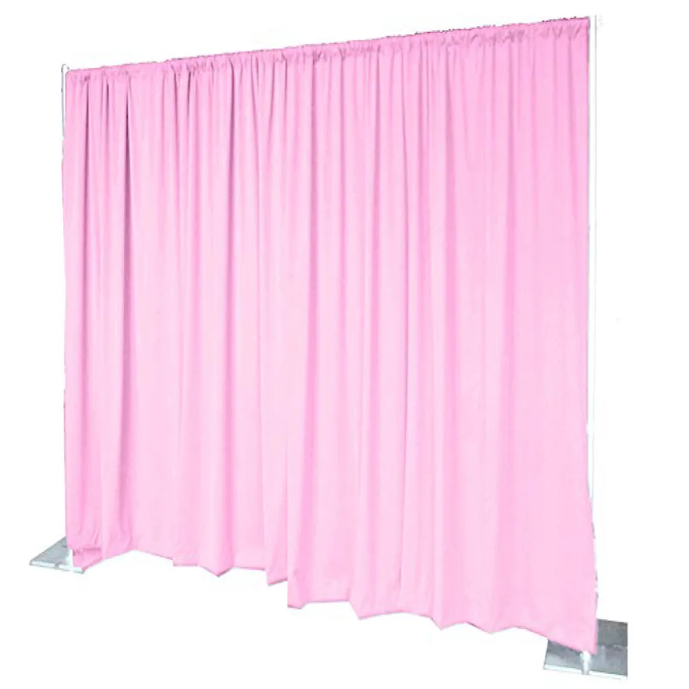 Pipe & Drape with Light Pink Curtain