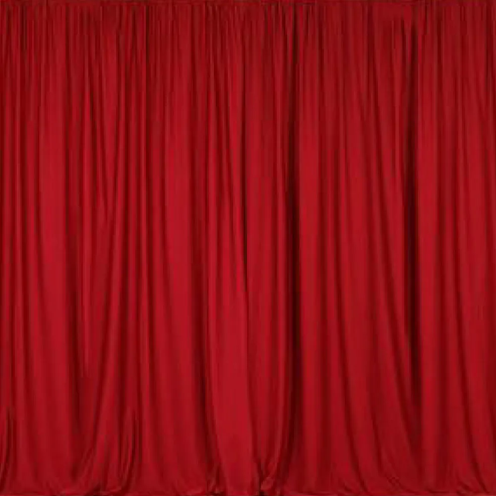 Pipe & Drape with Red Curtain