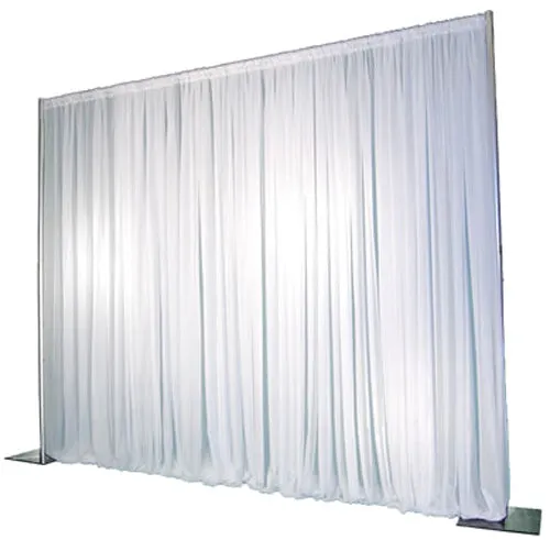Pipe & Drape with White Curtain