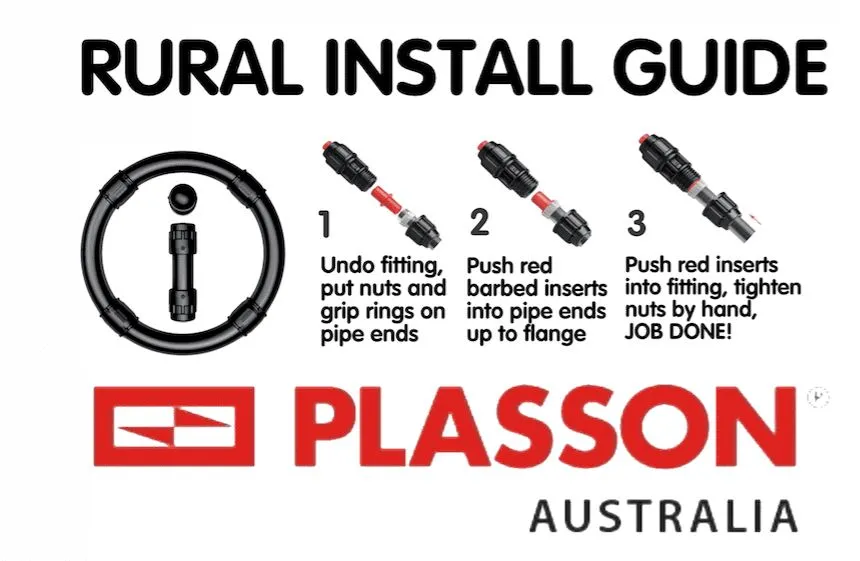 Plasson Rural End Caps for Redline Poly