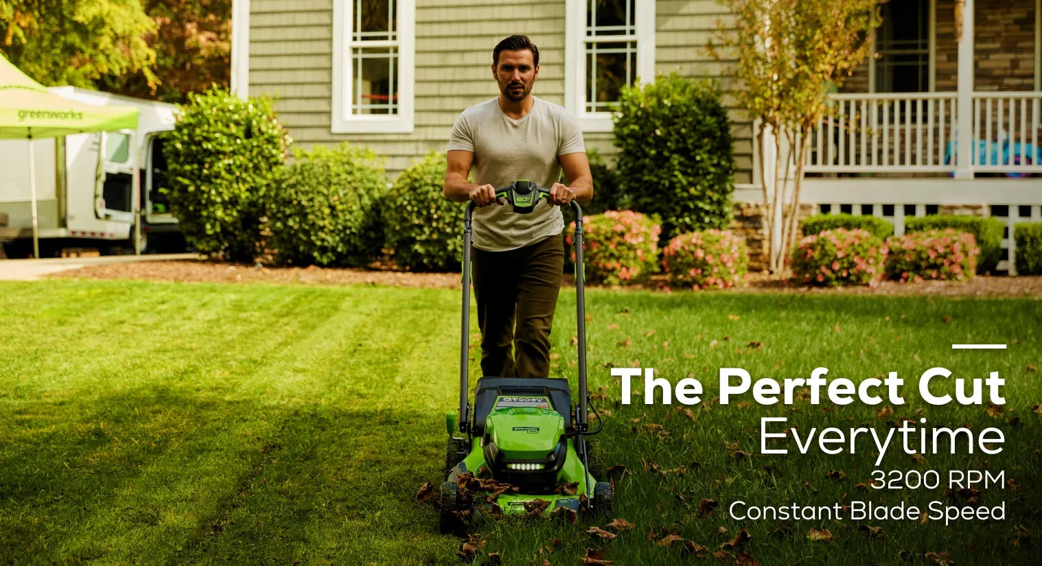 Pro 80V 21-inch Cordless Battery Self-Propelled Lawn Mower with 5.0Ah Battery & Rapid Charger