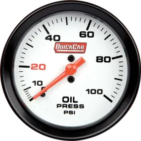 QuickCar Extreme Oil Pressure Gauge w/ Built-In LED Warning Light - 2-5/8"