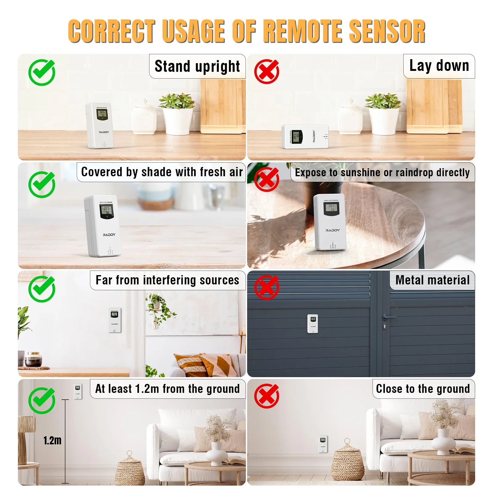 Raddy R3 Remote Sensor | for DT6, WM6, WF-55C PRO Weather Station