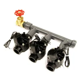 Rain Bird Preconfigured 3 Solenoid Manifold