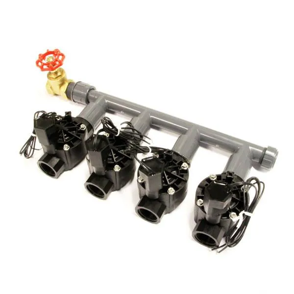 Rain Bird Preconfigured 4 Solenoid Manifold