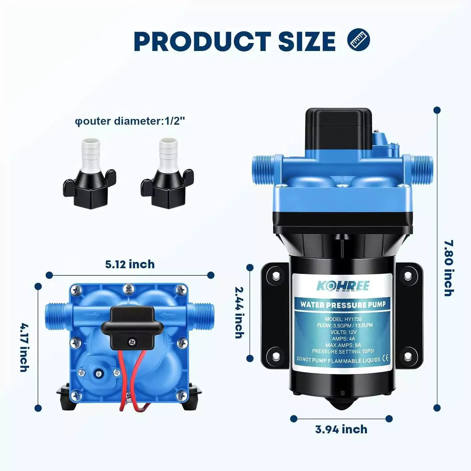RV Fresh Water Pump 3.5 GPM