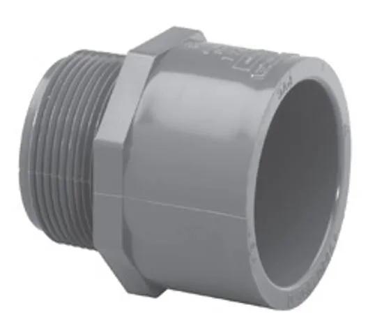 Schedule 80 PVC Male Adapter - MPT x Socket