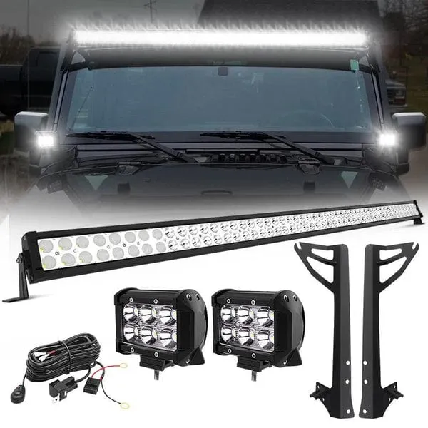 Suparee Jeep 52" Light Bar & Work Lights KIts for Wrangler 2007-2018 JK