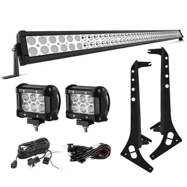 Suparee Jeep Wrangler 52" Light Bar & Work Lights& & All Brackets for 2018-2022 JL JLU