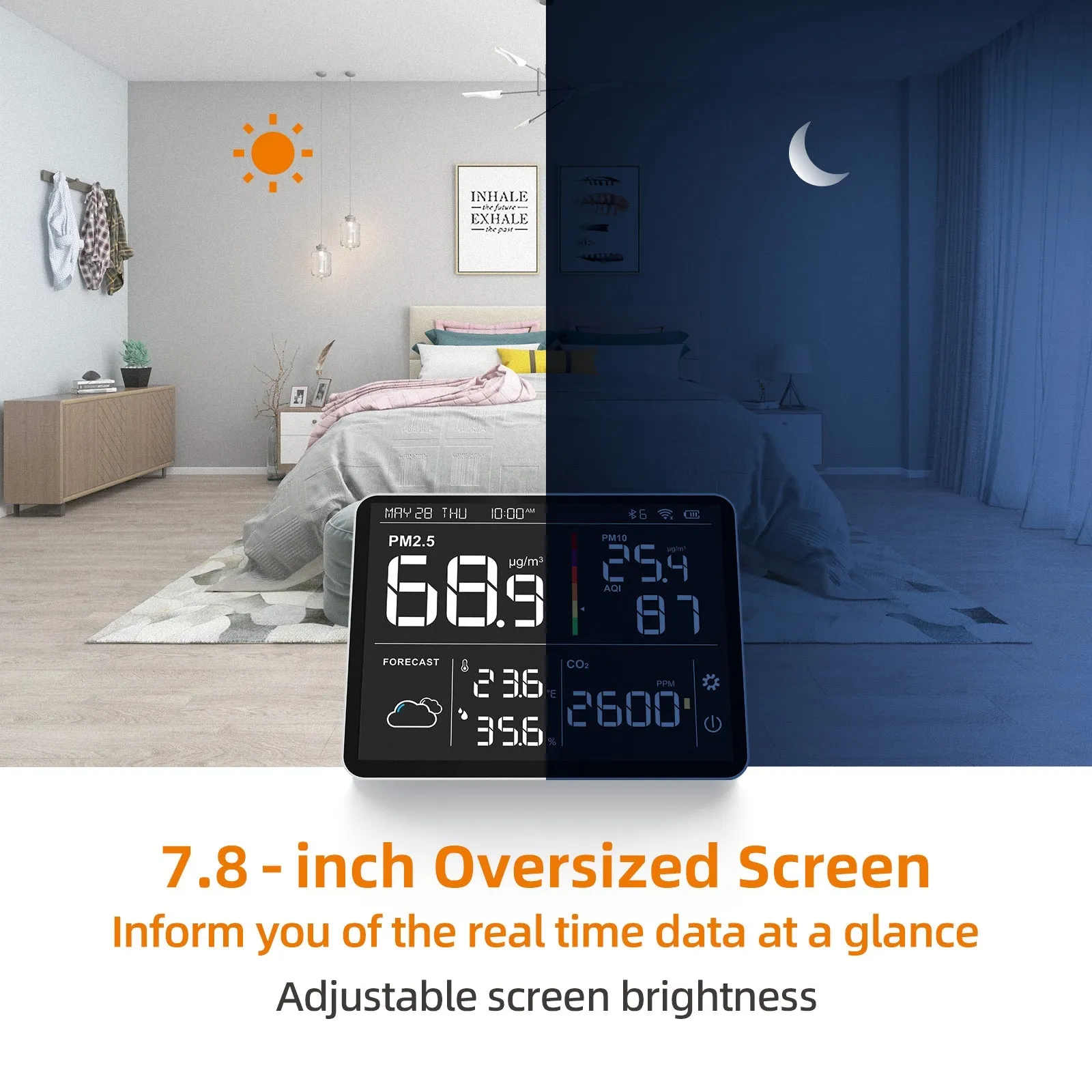 Temtop M100 Air Quality Monitor WiFi Smart Air Station PM2.5 PM10 CO2 Meter Temperature Humidity Detector for Home